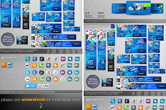Social Media Branding ID Mega Bundle in Branding Mockups - product preview 7