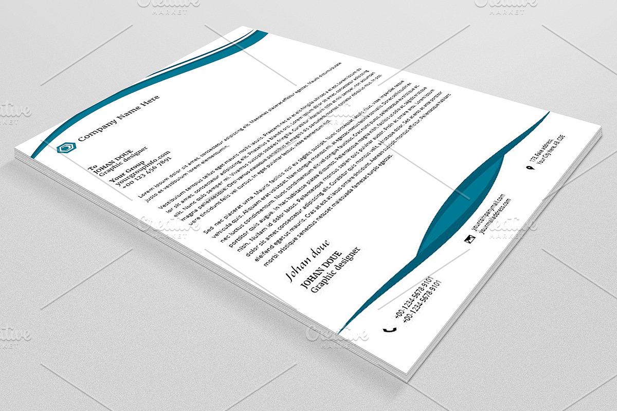 Letterhead-V15 in Stationery Templates - product preview 8