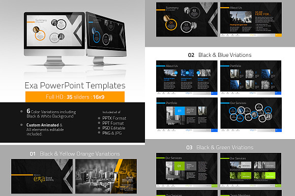 Exa | Minimal Creative PowerPoint in PowerPoint Templates - product preview 2