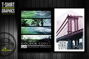 NYC & California tee shirt graphics