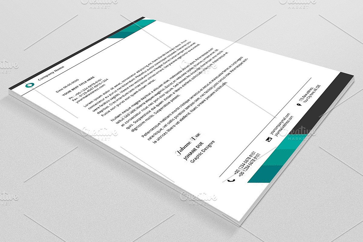 Letterhead Template-V16 in Stationery Templates - product preview 8