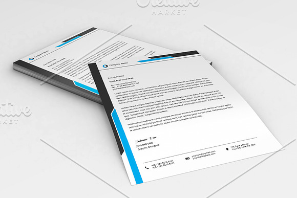 Letterhead Template-V17 in Stationery Templates - product preview 2