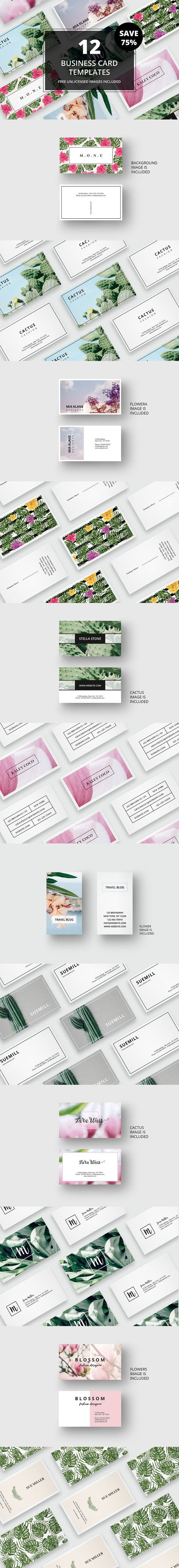 Business card bundle + images No. 01 in Business Card Templates - product preview 12