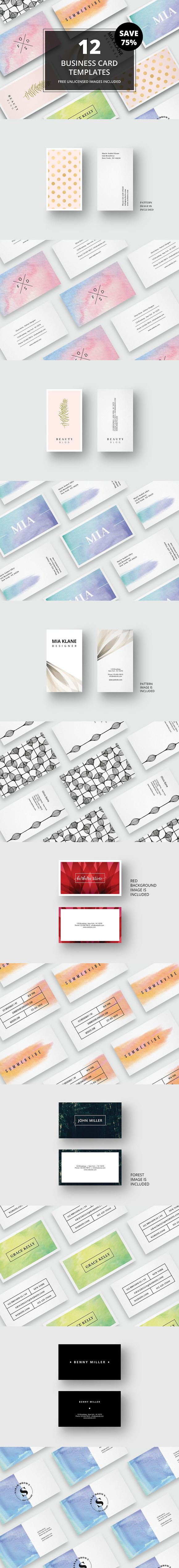 Business card bundle + images No. 2 in Business Card Templates - product preview 12