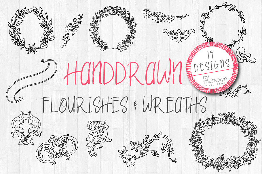 Floral & Flourish Handdrawn Graphics
