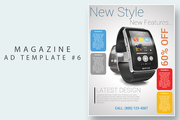 6in1 Magazine Ad Template Pack in Magazine Templates - product preview 2
