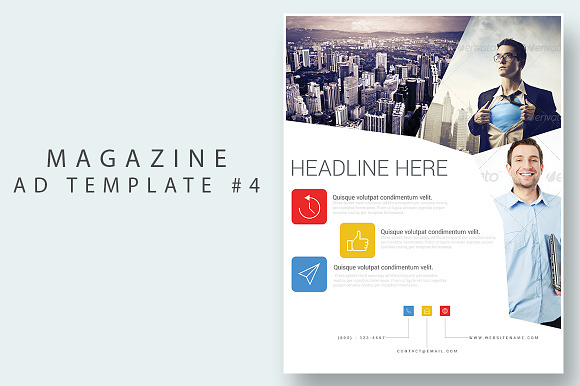 6in1 Magazine Ad Template Pack in Magazine Templates - product preview 5
