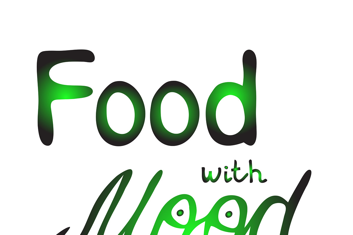 Food with mood lettering, green in Illustrations - product preview 8