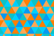 Triangle pattern, orange and blue