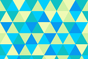 Triangle pattern, green and blue