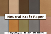 Neutral Kraft Paper, Earth Tones