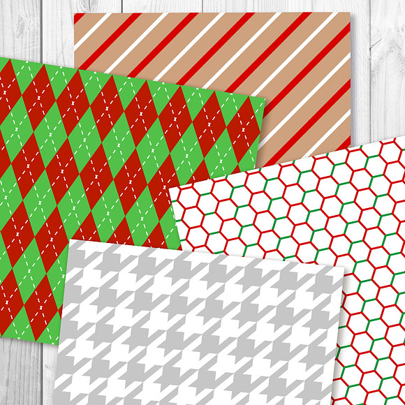 Christmas Digital Paper, December in Patterns - product preview 2