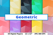 Geometric Digital Paper, Low-Poly