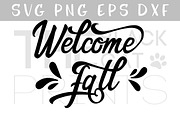 Welcome Fall SVG DXF EPS PNG