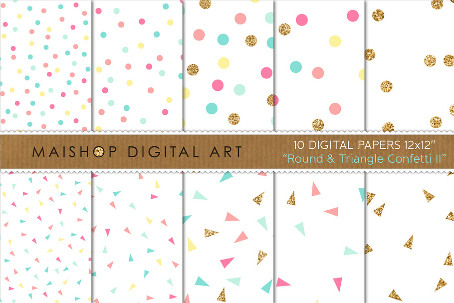 Digital Paper - Confetti II in Patterns - product preview 8