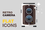 Retro Camera Flat Icons