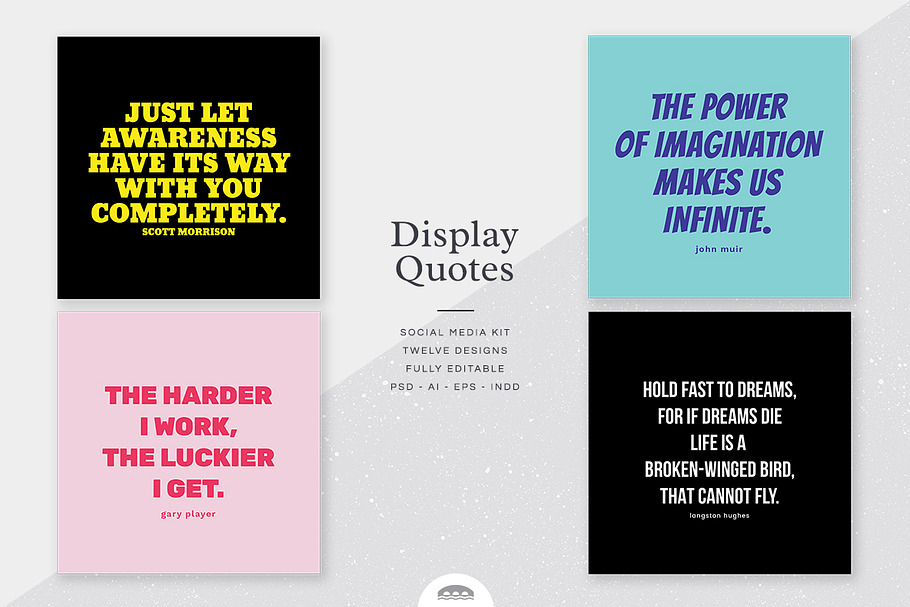 Display Quotes Social Media Kit in Instagram Templates - product preview 8