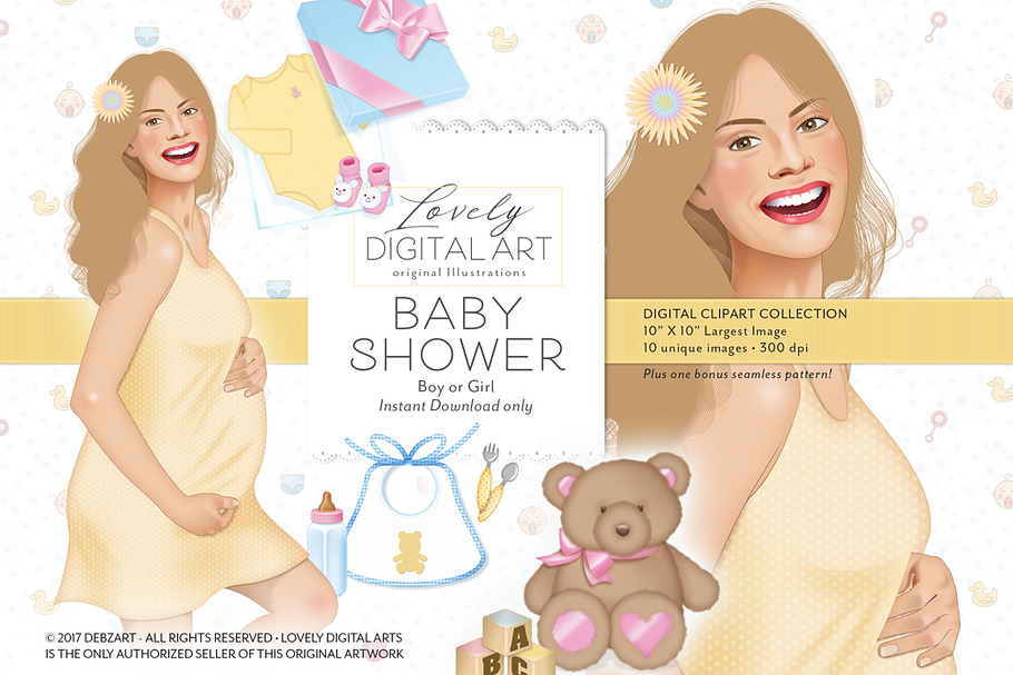 Baby Shower Digital Clip Art