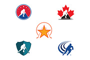 5 - Ice Hockey Logo Symbol Template