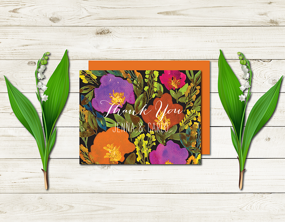 Wedding Invitation Suite Flowers in Wedding Templates - product preview 4