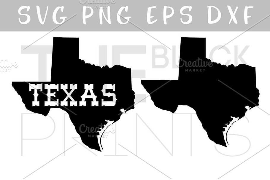 Texas map SVG PNG EPS DXF