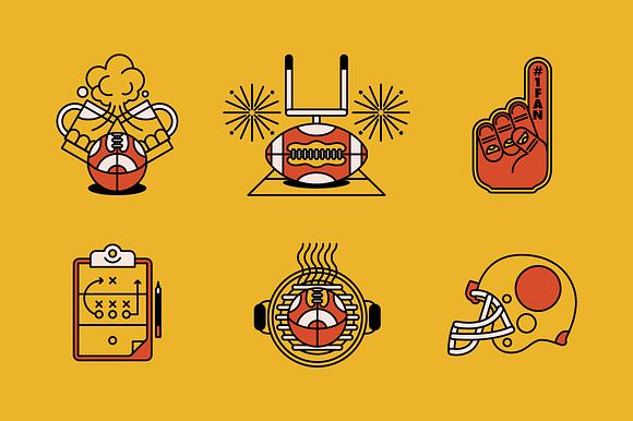 Football Season is Back! Icon Set in Football Icons - product preview 4