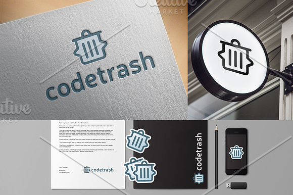 Code Trash logo Design in Logo Templates - product preview 2