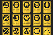 Safety equipment signs