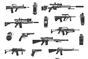 Weapon icons and military signs