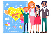 Best Friends Day Template Poster with Family.