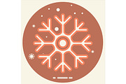icon of cold sign depicting snowflake