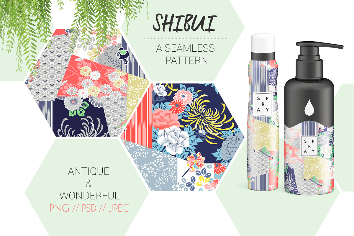SHIBUI, JAPANESE SEAMLESS PATTERN in Patterns - product preview 8