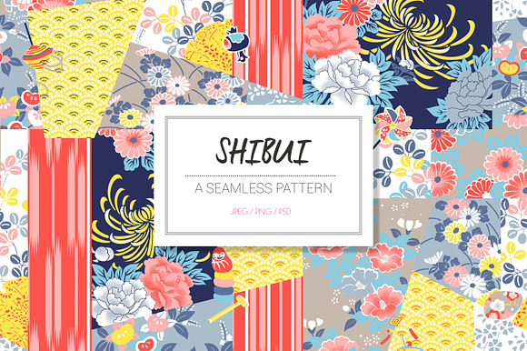 SHIBUI, JAPANESE SEAMLESS PATTERN in Patterns - product preview 4