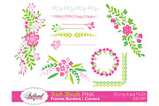 Fresh Florals Frame Pack - Pink