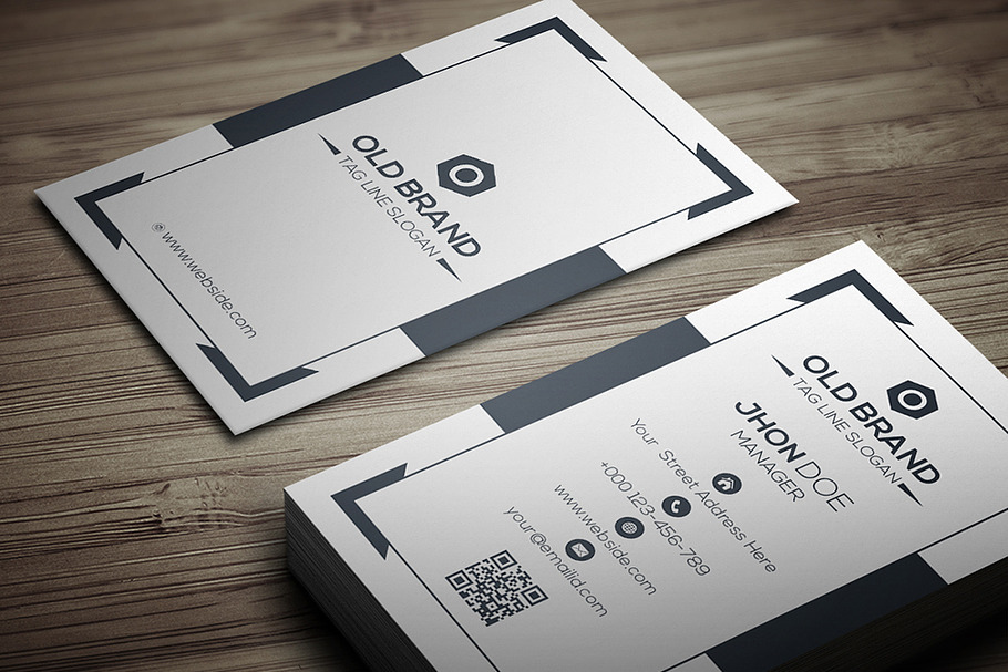 Old Brand Business Card in Business Card Templates - product preview 8