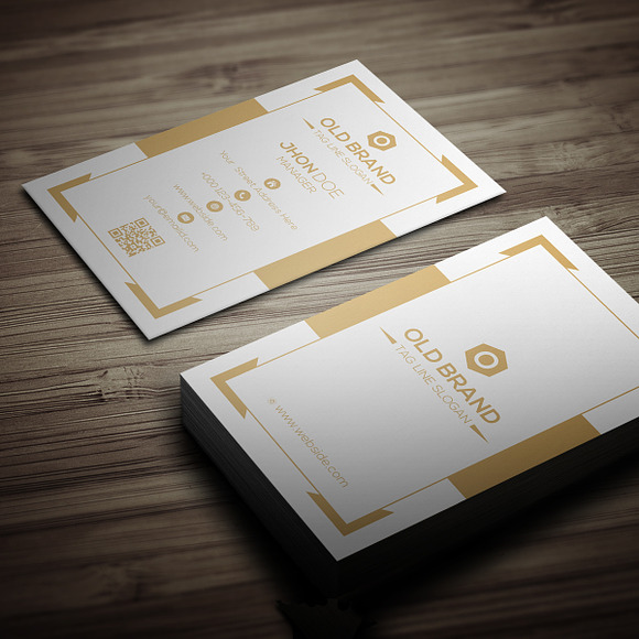 Old Brand Business Card in Business Card Templates - product preview 1