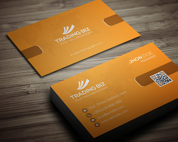 Trading Biz Business Card in Business Card Templates - product preview 1