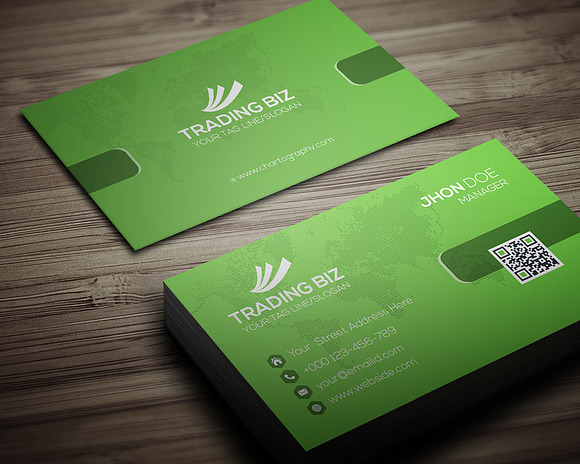 Trading Biz Business Card in Business Card Templates - product preview 3