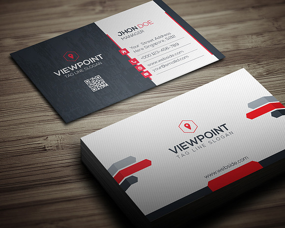 View Point Business Card in Business Card Templates - product preview 1