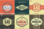 Vintage Gasoline Sign Vectors