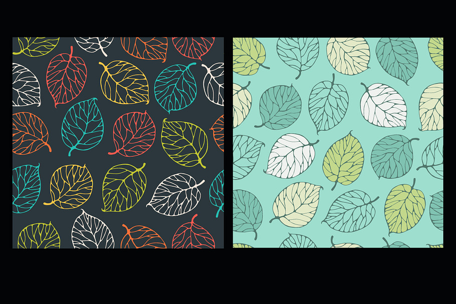 Set forest leaf patterns in Patterns - product preview 8