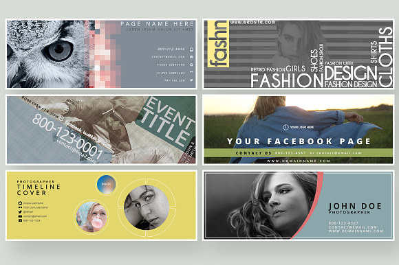 Multipurpose FB Cover Pack in Facebook Templates - product preview 1