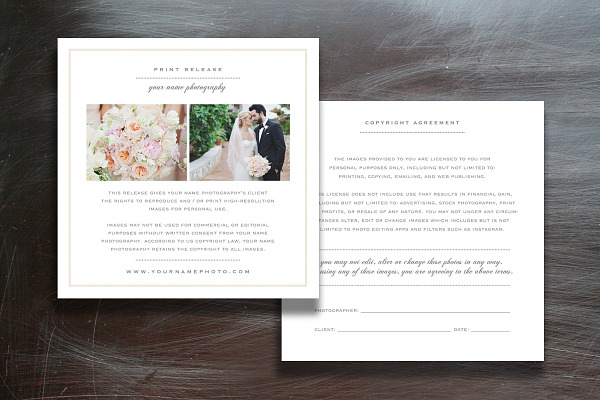 Wedding Photographer Licensing Forms