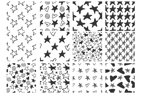 48 doodle seamless patterns in Patterns - product preview 2