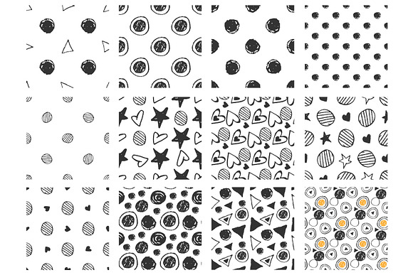 48 doodle seamless patterns in Patterns - product preview 3