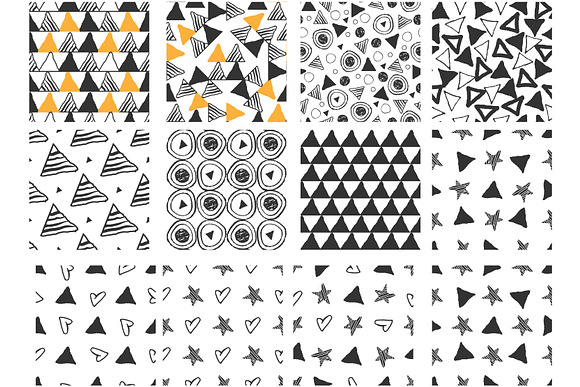 48 doodle seamless patterns in Patterns - product preview 4
