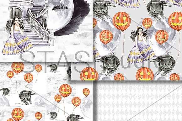 Halloween Digital Paper Pack in Patterns - product preview 2