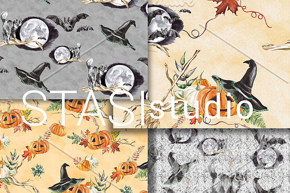 Halloween Watercolor Paper in Patterns - product preview 1