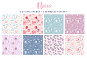 Florie Watercolor papers, patterns
