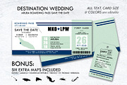 Boarding Pass Wedding Save the Date